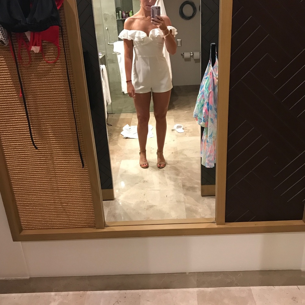 Super Down White Romper - image 3